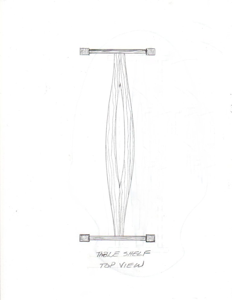 mesquite table shelf