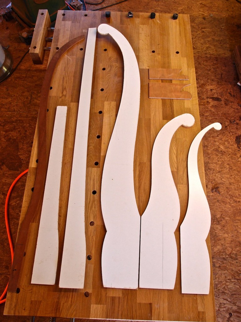 sleigh bed post templates