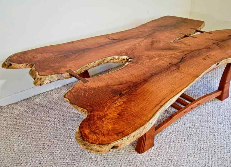 Live Edge Figured Mesquite Coffee Table